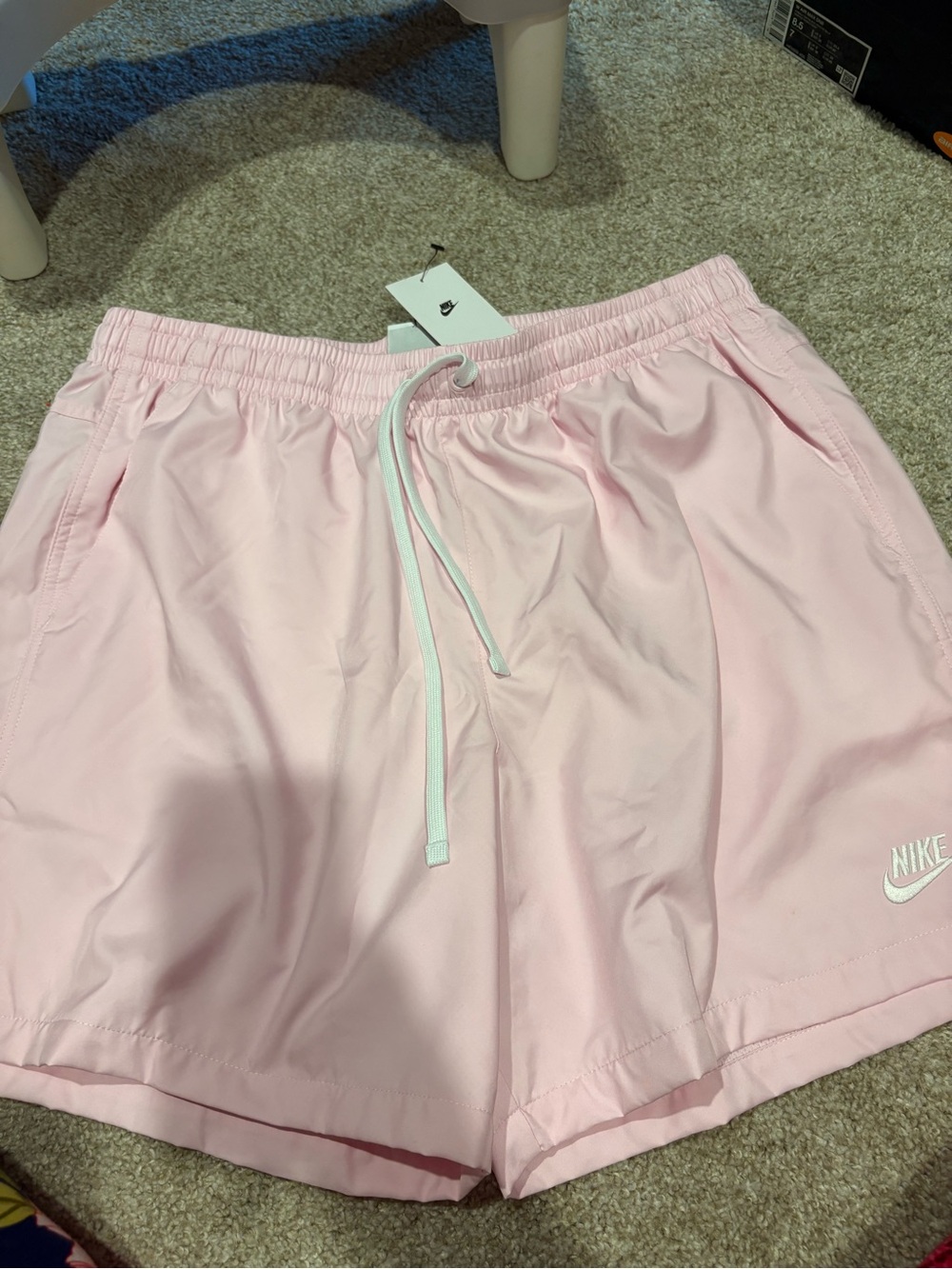 Nike Men’s Light Pink Drawstring Athletic Shorts